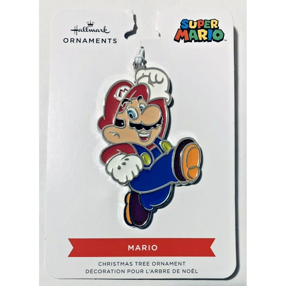 Super Mario Christmas Ornament Nintendo Hallmark 2022 2.75” Flat Metal Enamel - Picture 5 of 8